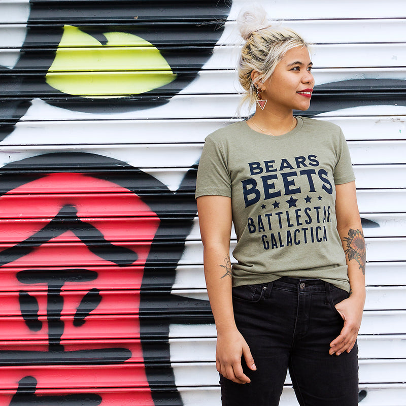 BEARS BEETS BATTLESTAR Women/Junior Fitted T-Shirt