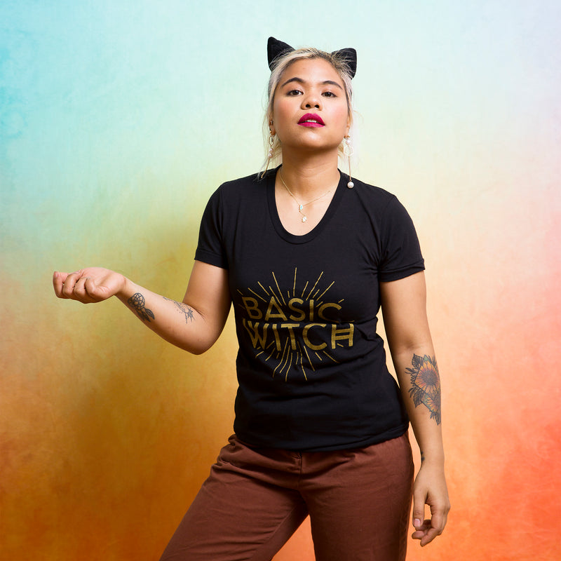 BASIC WITCH Women/Junior Fitted T-Shirt