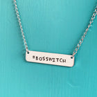 SECONDS NECKLACE SALE -- BOSSWITCH Stamped Necklace