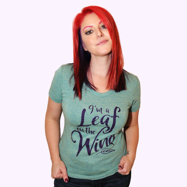LEAF ON THE WIND Women/Junior Fitted T-Shirt