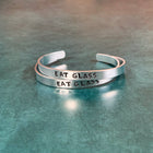 EAT GLASS Stamped Bracelet
