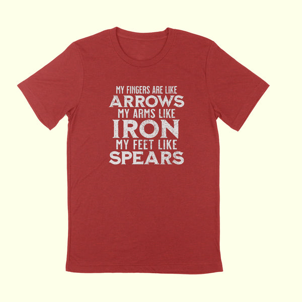 MY FINGERS ARE LIKE ARROWS Unisex T-shirt