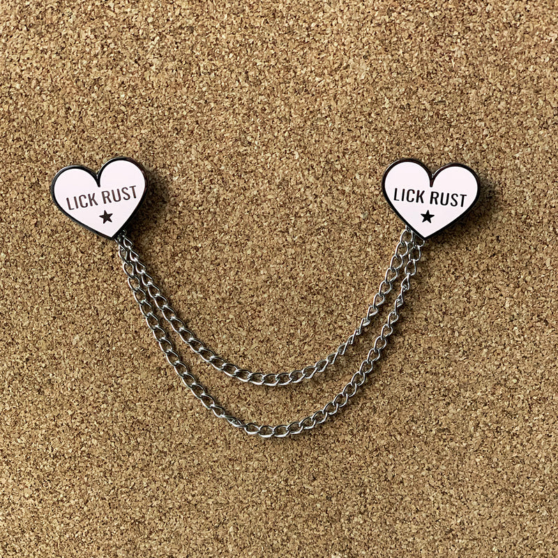 LICK RUST Lapel Pin Collar Chain Set
