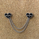 EAT GLASS Lapel Pin Collar Chain Set