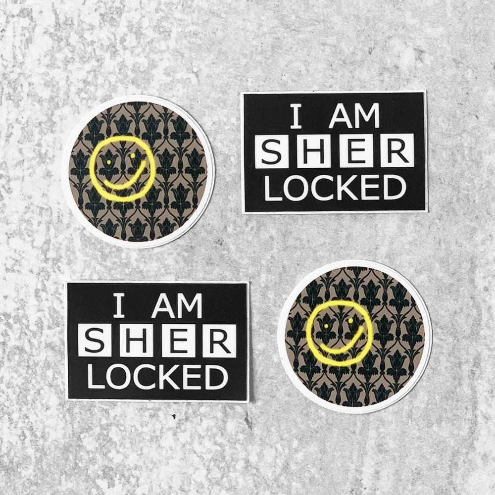 SHERLOCK Small Vinyl Stickers – The Colorful Geek, image size:1000x1000