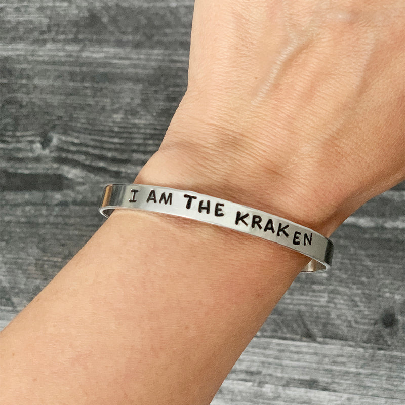 I AM THE KRAKEN Stamped Bracelet