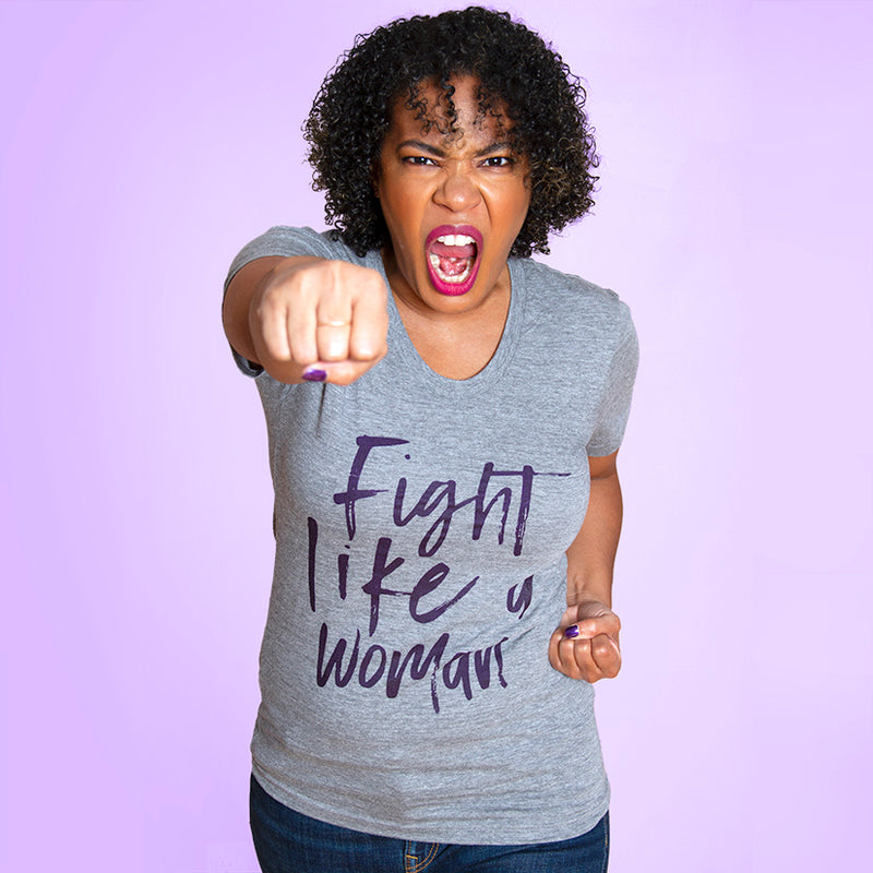FIGHT LIKE A WOMAN Women/Junior Fitted T-Shirt