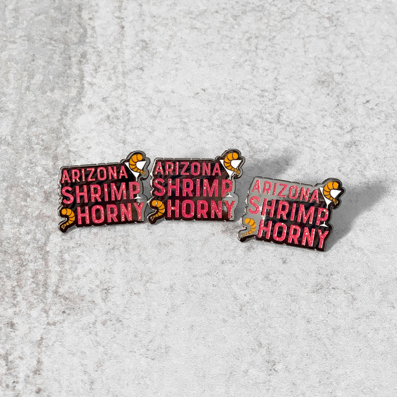 SECONDS SALE -- ARIZONA SHRIMP HORNY Lapel Pin -- Slightly Imperfect