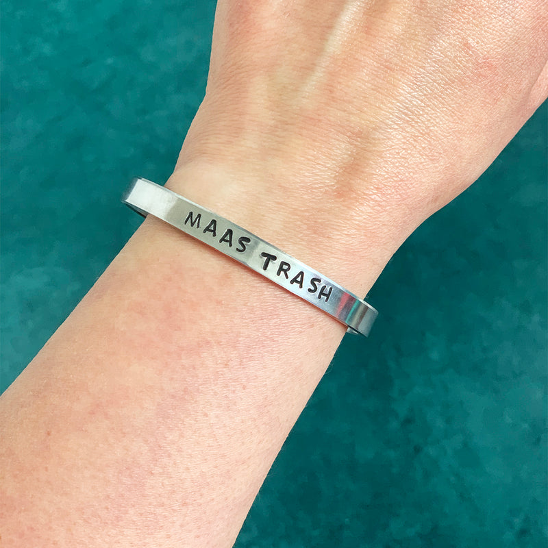 MAAS TRASH Stamped Bracelet