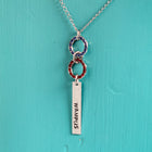 SECONDS NECKLACE SALE -- JEWELED WAMPUS  Stamped Necklace