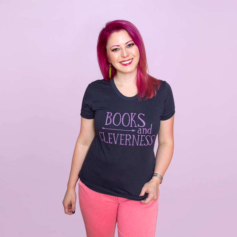 BOOKS AND CLEVERNESS Women/Junior Fitted T-Shirt