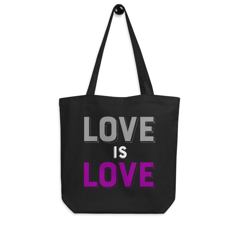 LOVE IS LOVE - ASEXUAL/DEMISEXUAL COLORS 2 Eco Tote Bag