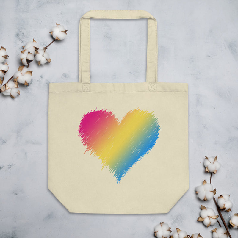 PANSEXUAL SCRIBBLE HEART Eco Tote Bag