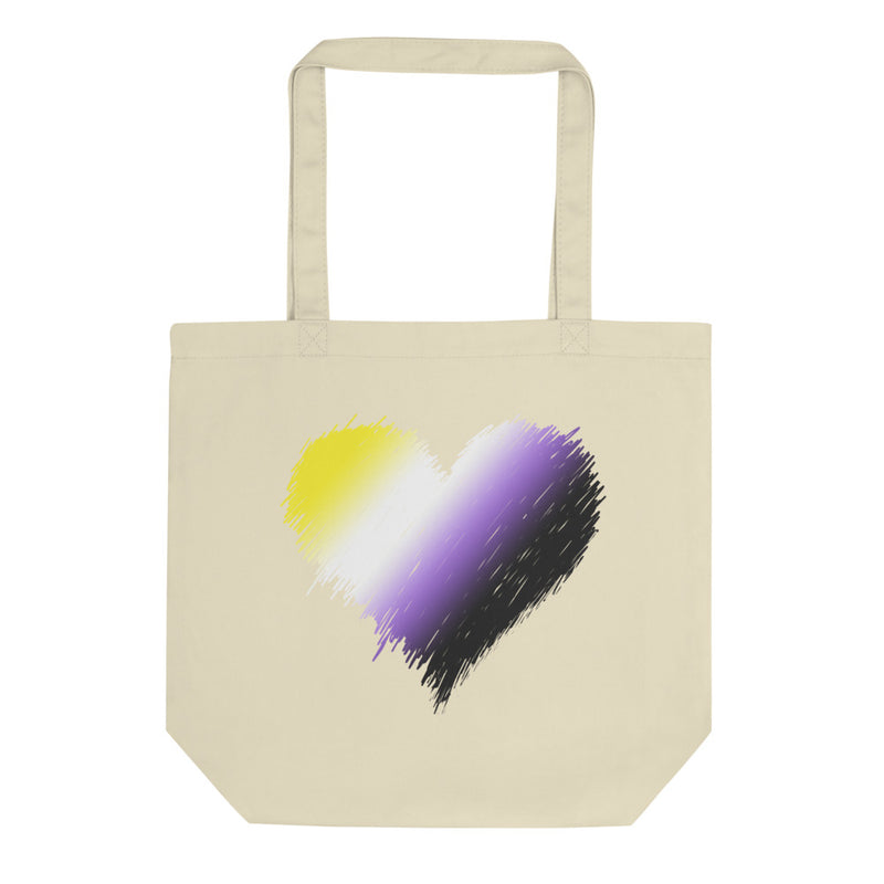 NON-BINARY SCRIBBLE HEART Eco Tote Bag