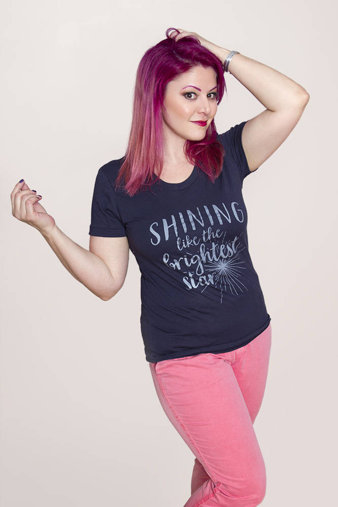 SHINING LIKE THE BRIGHTEST STAR Women/Junior Fitted T-Shirt