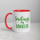 SMILING'S MY FAVORITE Mug with Color Inside