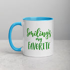 SMILING'S MY FAVORITE Mug with Color Inside