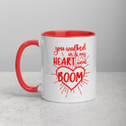 MY HEART WENT BOOM Mug with Color Inside