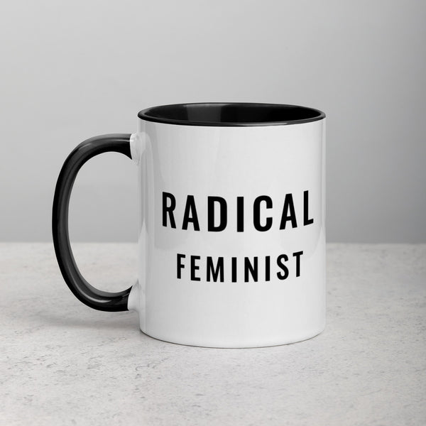 RADICAL FEMINIST Mug with Color Inside