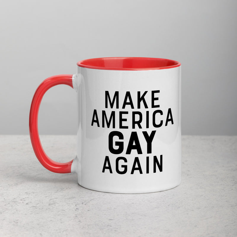 MAKE AMERICA GAY AGAIN Mug with Color Inside