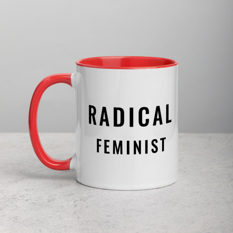 RADICAL FEMINIST Mug with Color Inside
