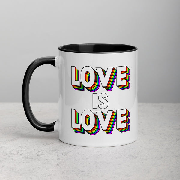 LOVE IS LOVE Mug with Color Inside