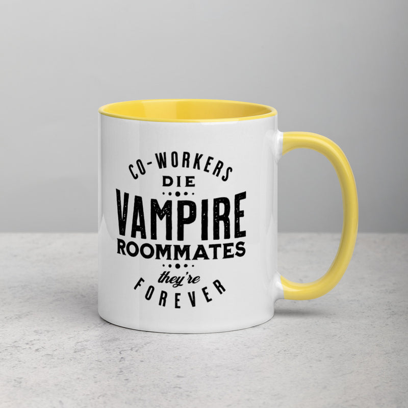 VAMPIRE ROOMMATES, THEY'RE FOREVER Mug with Color Inside