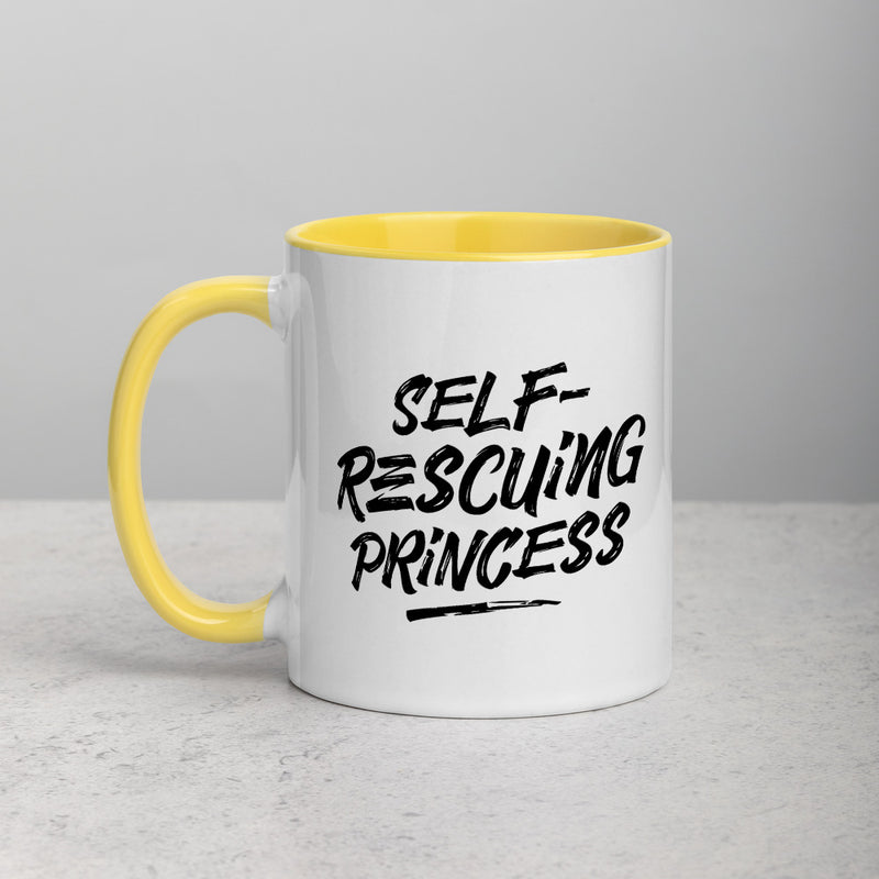 SELF-RESCUING PRINCESS Mug with Color Inside