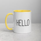 HELLO / GOOD BYE Mug with Color Inside