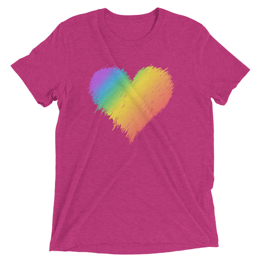 RAINBOW SCRIBBLE HEART Unisex T-shirt