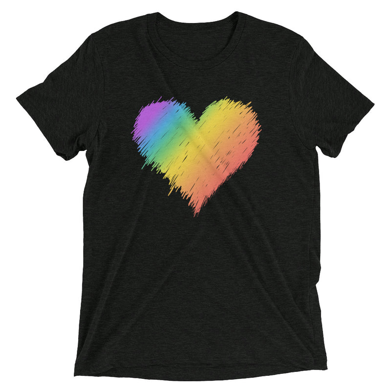 RAINBOW SCRIBBLE HEART Unisex T-shirt