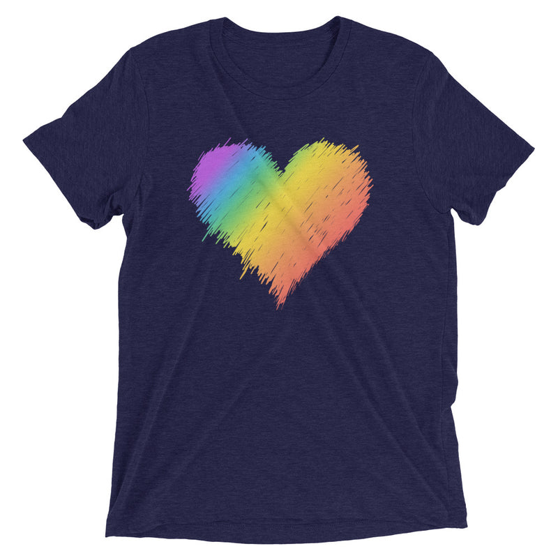 RAINBOW SCRIBBLE HEART Unisex T-shirt