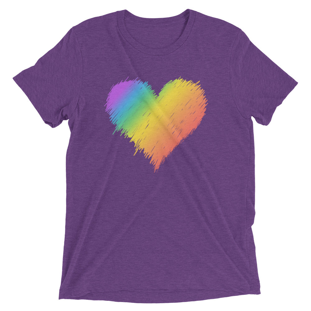 RAINBOW SCRIBBLE HEART Unisex T-shirt
