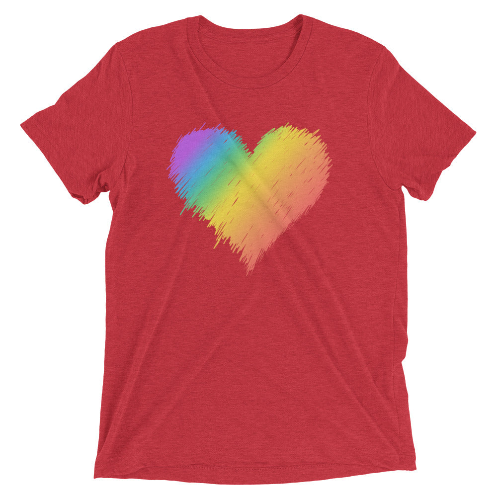RAINBOW SCRIBBLE HEART Unisex T-shirt