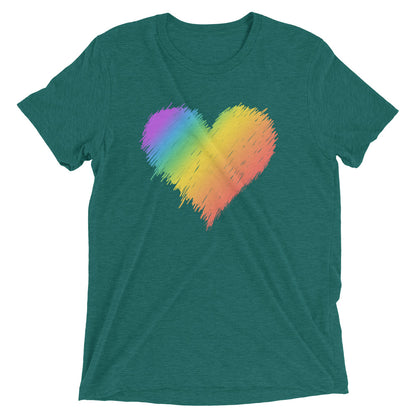 RAINBOW SCRIBBLE HEART Unisex T-shirt