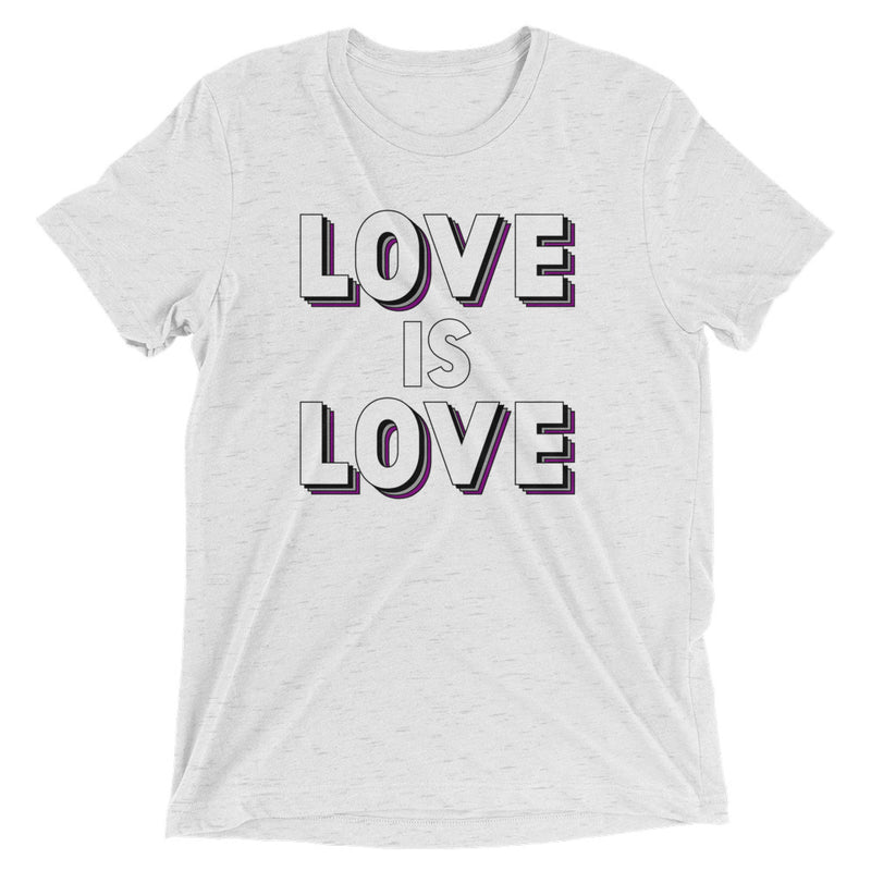 LOVE IS LOVE - ASEXUAL/DEMISEXUAL COLORS Unisex t-shirt