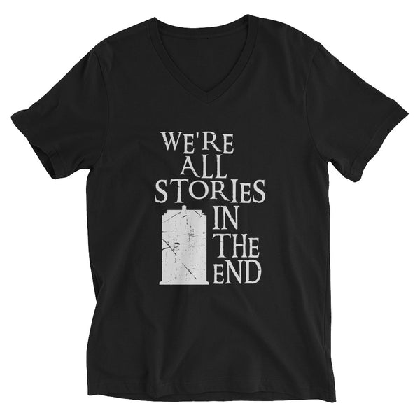 WE'RE ALL STORIES Unisex Short Sleeve V-Neck T-Shirt