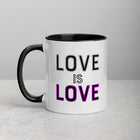 LOVE IS LOVE - ASEXUAL/DEMISEXUAL COLORS 3 Mug with Color Inside