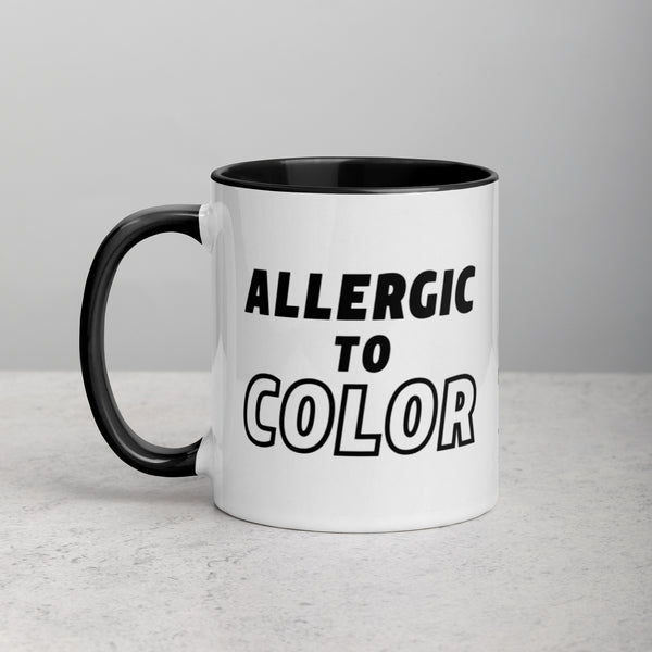 ALLERGIC TO COLOR Mug with Color Inside