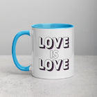 LOVE IS LOVE - ASEXUAL/DEMISEXUAL COLORS Mug with Color Inside
