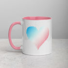 TRANSGENDER SCRIBBLE HEART Mug with Color Inside