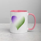 GENDER QUEER SCRIBBLE HEART Mug with Color Inside