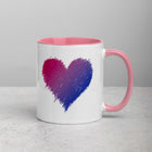 BISEXUAL SCRIBBLE HEART Mug with Color Inside