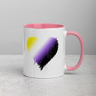 NON-BINARY SCRIBBLE HEART Mug with Color Inside