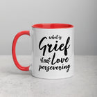 LOVE PERSEVERING Mug with Color Inside