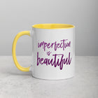IMPERFECTION IS BEAUTIFUL Mug with Color Inside