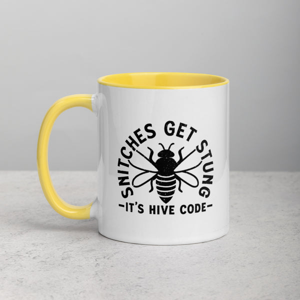 SNITCHES GET STUNG Mug with Color Inside – The Colorful Geek